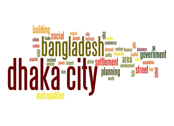 Dhaka City word cloud — Stock Photo, Image