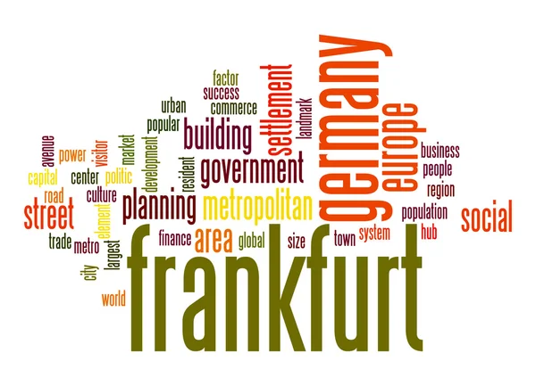 Frankfurt word cloud — Stock Photo, Image