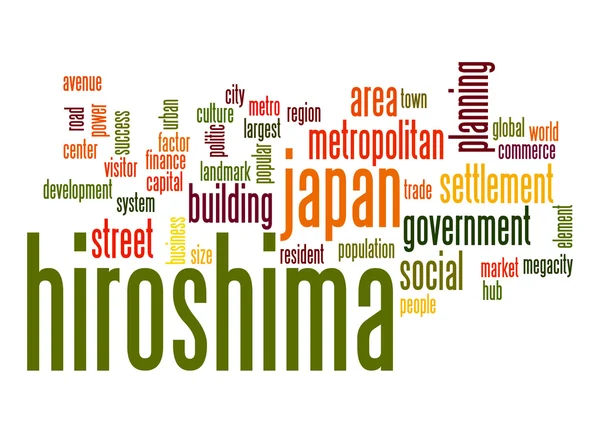 Awan kata Hiroshima — Stok Foto