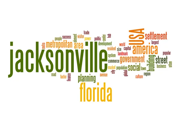 Jacksonville word cloud — Stockfoto