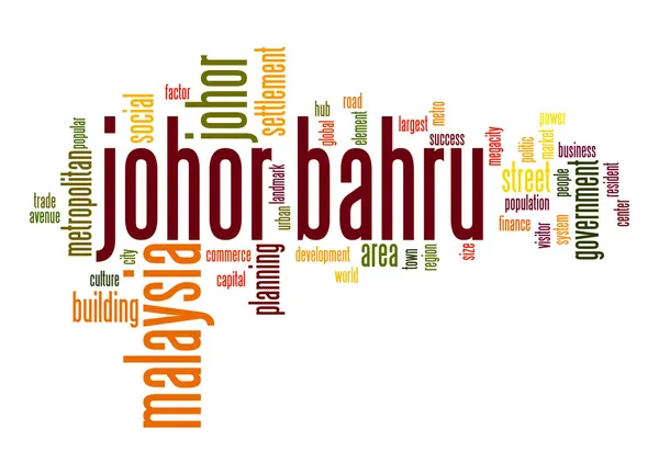 Johor bahru word cloud — Stockfoto