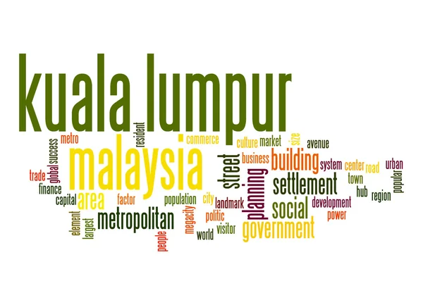 Nube di parola Kuala Lumpur — Foto Stock
