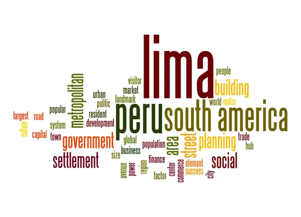 Lima word cloud — Stock Photo, Image