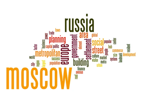 Moskva word cloud — Stockfoto