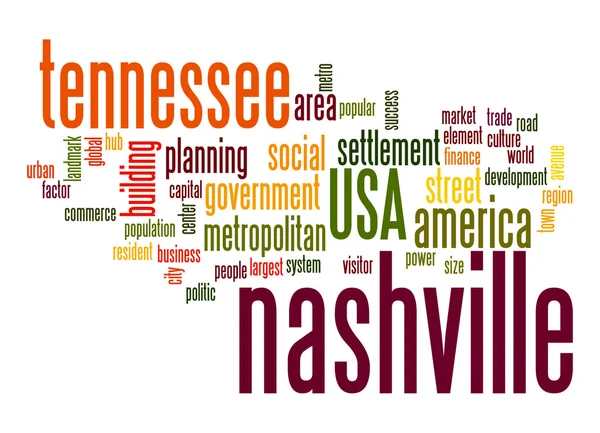 Nashville word cloud — Stock fotografie