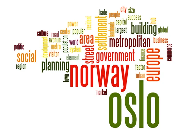 Oslo word cloud — Stockfoto