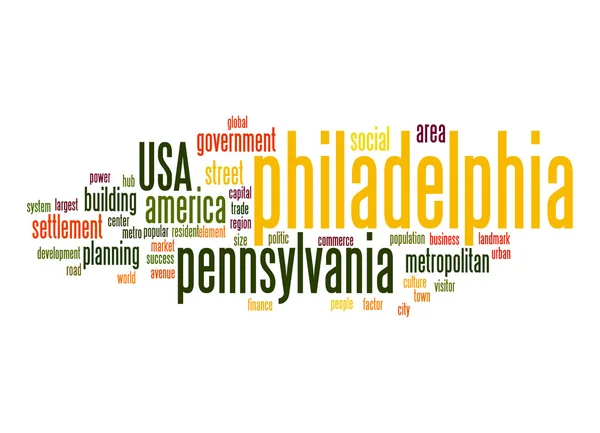 Philadelphia word cloud — Stockfoto