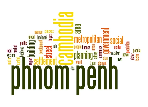 Phnom Penh word cloud — Stockfoto