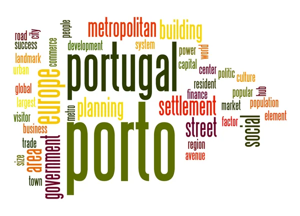 Nuvem de palavras Porto — Fotografia de Stock