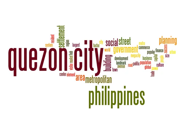 Quezon city word cloud — Stockfoto