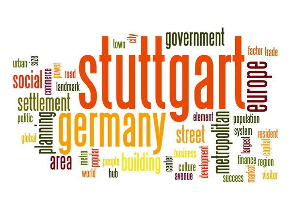Chmura słowo Stuttgart — Zdjęcie stockowe