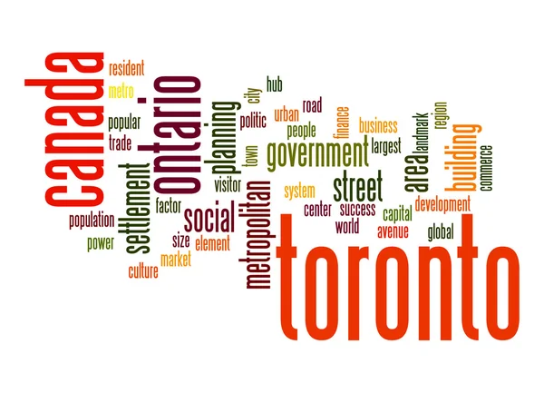 Toronto word cloud — Stock Photo, Image