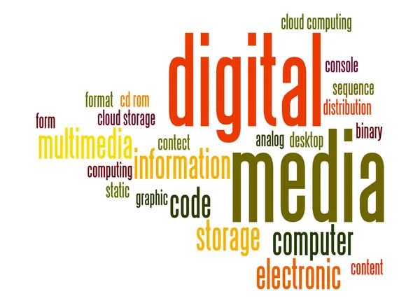 Cloud de mots de médias numériques — Photo