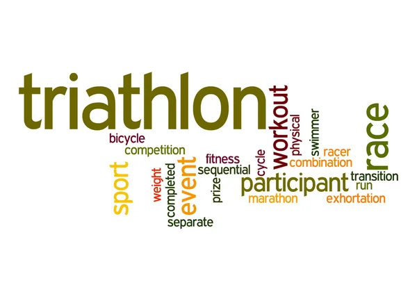 Nuvem de palavras Triathlon — Fotografia de Stock