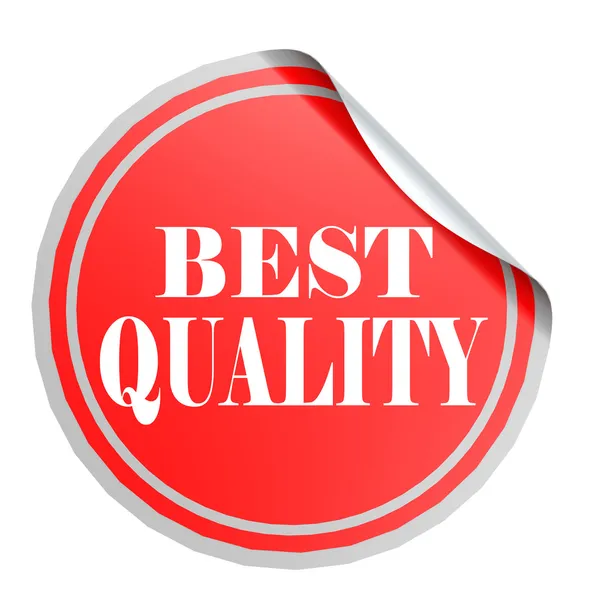 Red circle label best quality — Stock Photo, Image