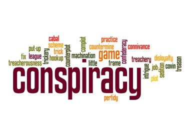 Conspiracy word cloud clipart