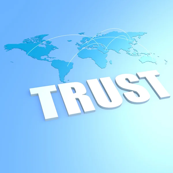 Mapa mundial da confiança — Fotografia de Stock