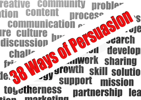 38 ways of persuasion word cloud — Stock Photo, Image