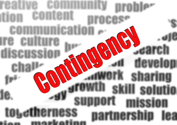 Contingency word cloud — Stock Photo, Image