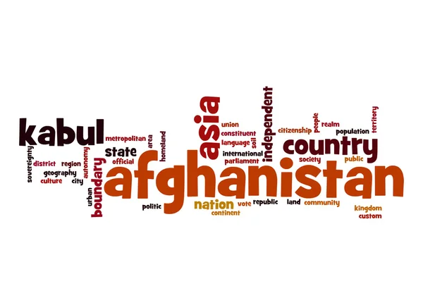 Afghanistan word cloud — Stock Photo, Image