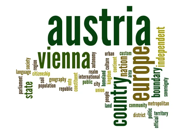 Oostenrijk word cloud — Stockfoto