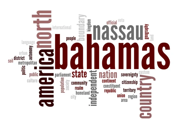 Bahamas Wortwolke — Stockfoto