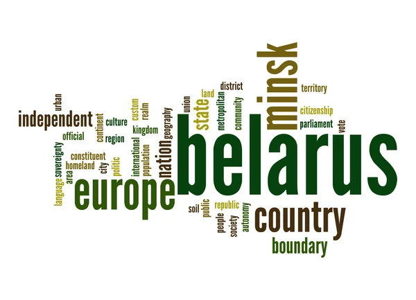 Bielorrússia nuvem de palavras — Fotografia de Stock