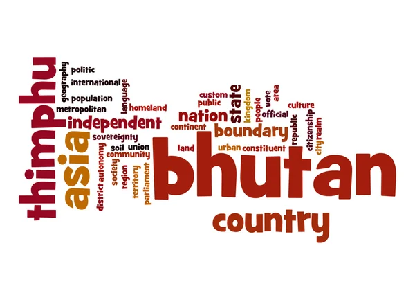 Bhutan word cloud — Stock Photo, Image