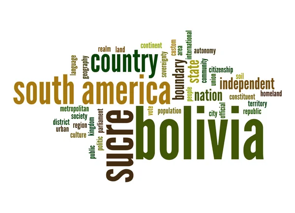 Bolivia word cloud — Stockfoto