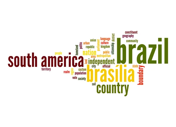 Brasil palabra nube — Foto de Stock