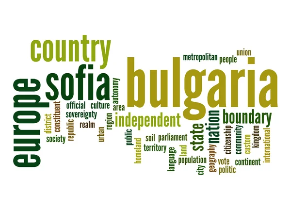 Bułgaria słowo chmura — Zdjęcie stockowe
