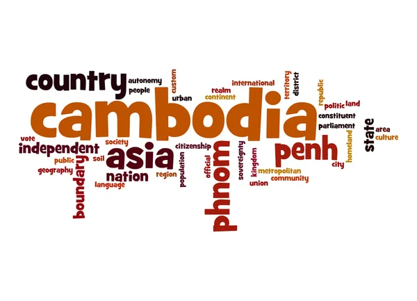 Camboya palabra nube —  Fotos de Stock