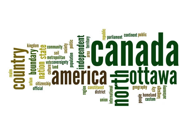 Kanada word cloud — Stockfoto