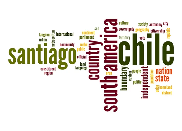 Chile word cloud — Stock Photo, Image