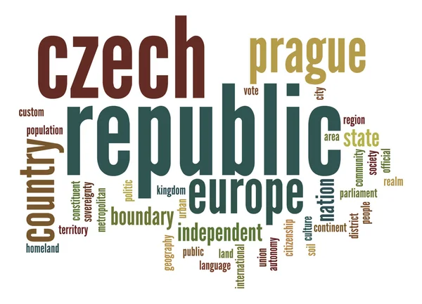 Τσεχική Δημοκρατία λέξη σύννεφο — Φωτογραφία Αρχείου