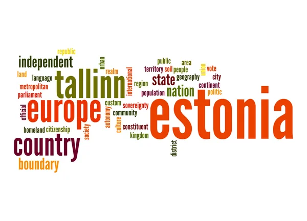 Estónia nuvem de palavras — Fotografia de Stock
