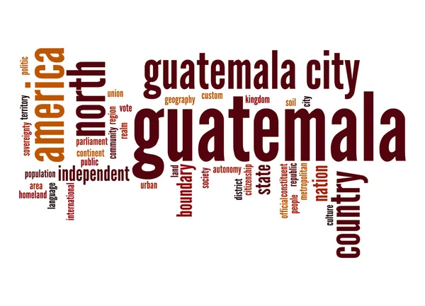 Guatemala word cloud — Stockfoto