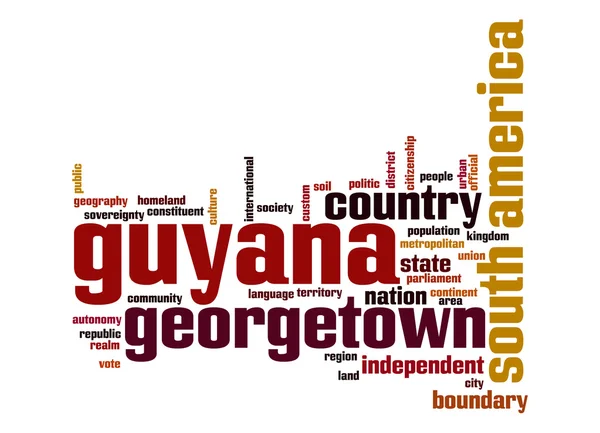 Chmura słowa Gujany — Zdjęcie stockowe