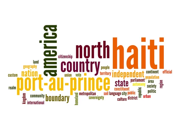 Haiti word cloud — Stockfoto