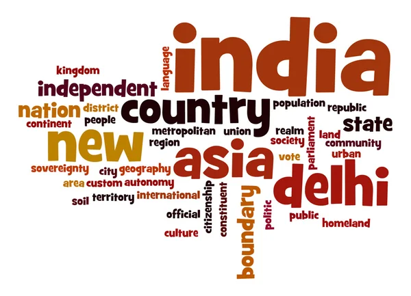 India word cloud — Stock Photo, Image