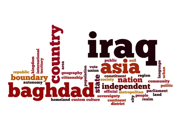 Irakische Wortwolke — Stockfoto