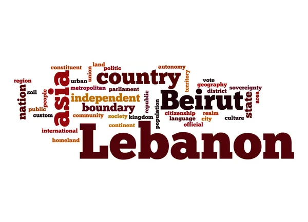 Lebanon word cloud — Stock Photo, Image