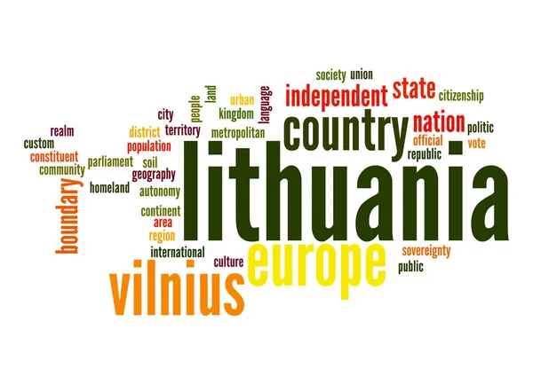 Lituânia nuvem de palavras — Fotografia de Stock