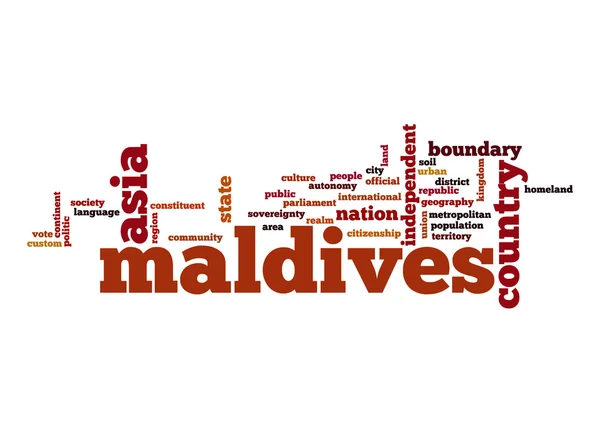 Maldives word cloud — Stock Photo, Image