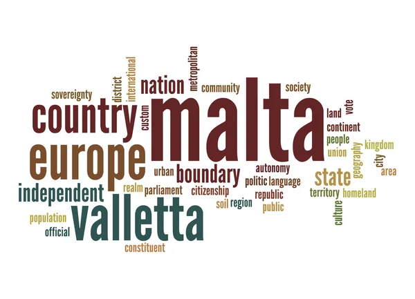 Malta word cloud — Stockfoto