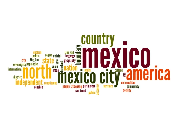 Mexikó szó felhő — Stock Fotó