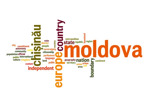 Moldávia nuvem de palavras — Fotografia de Stock