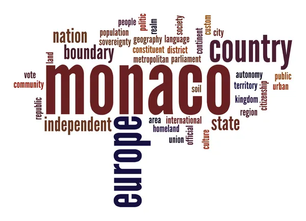 Chmura słowa Monako — Zdjęcie stockowe