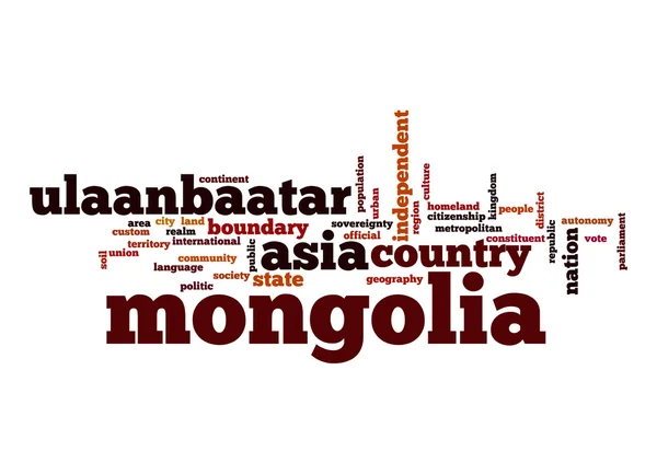 Mongolia word cloud — Stock Photo, Image