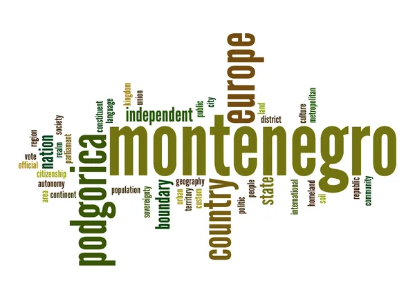 Montenegro word cloud — Stock Photo, Image